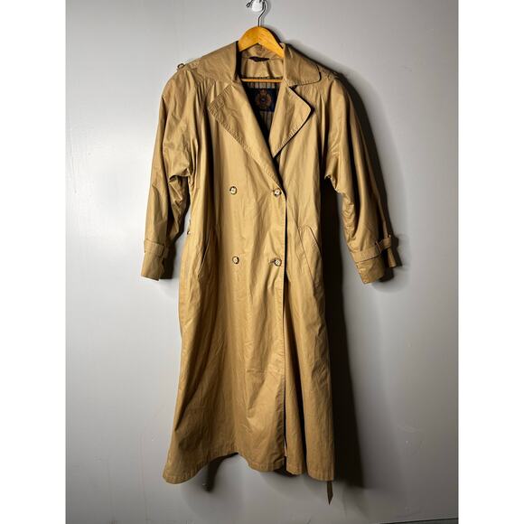 Vintage JG Hook Trench Coat Double Breasted Women's 8 Old Money Heritage Tan - Picture 1 of 11